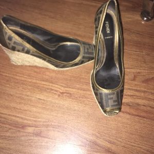 Authentic Fendi wedges