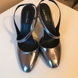 Calvin Klein Metallic Dressy Pumps