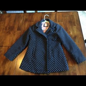 Girls size 7/8 polka dot coat