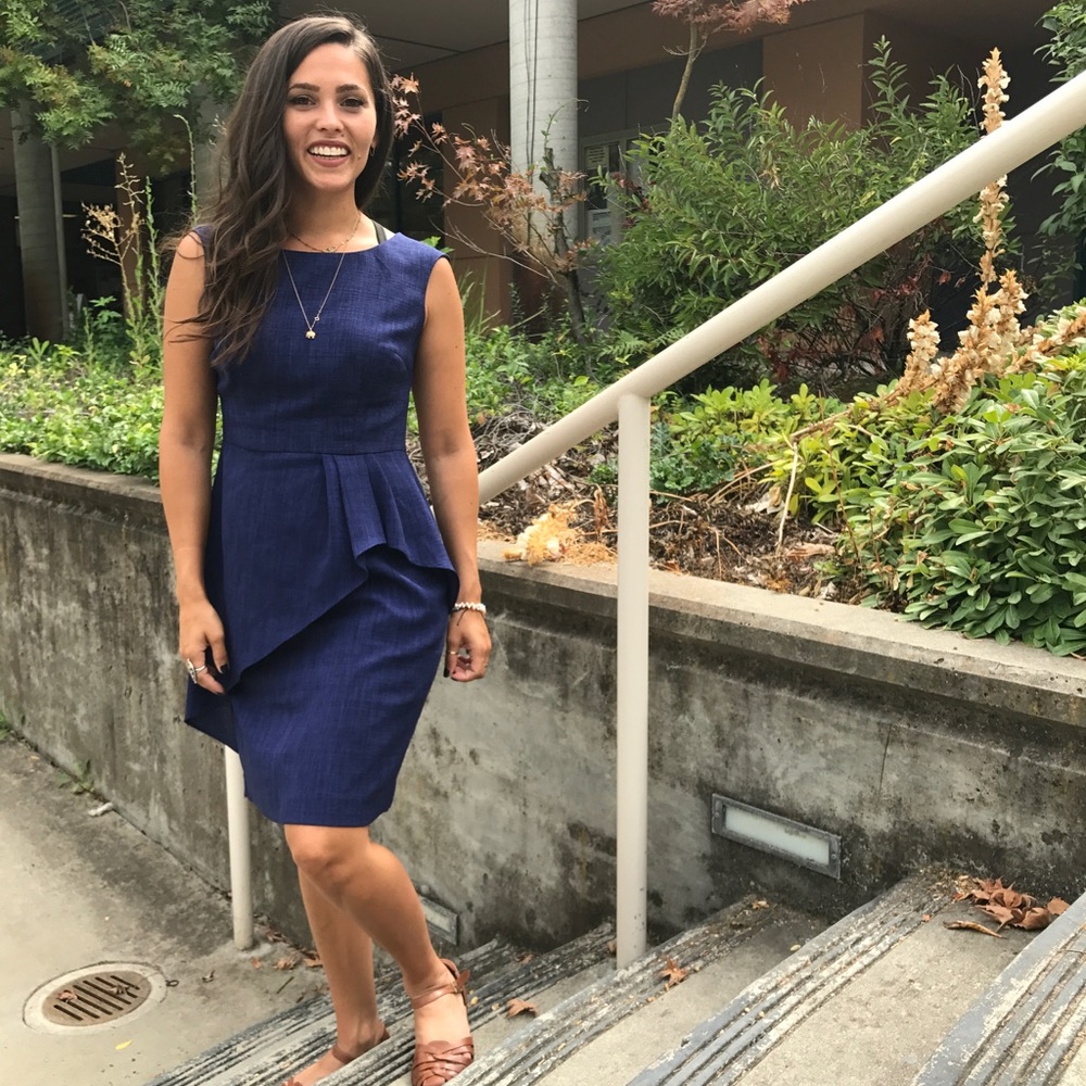 Navy, 9&Co Pencil Dress