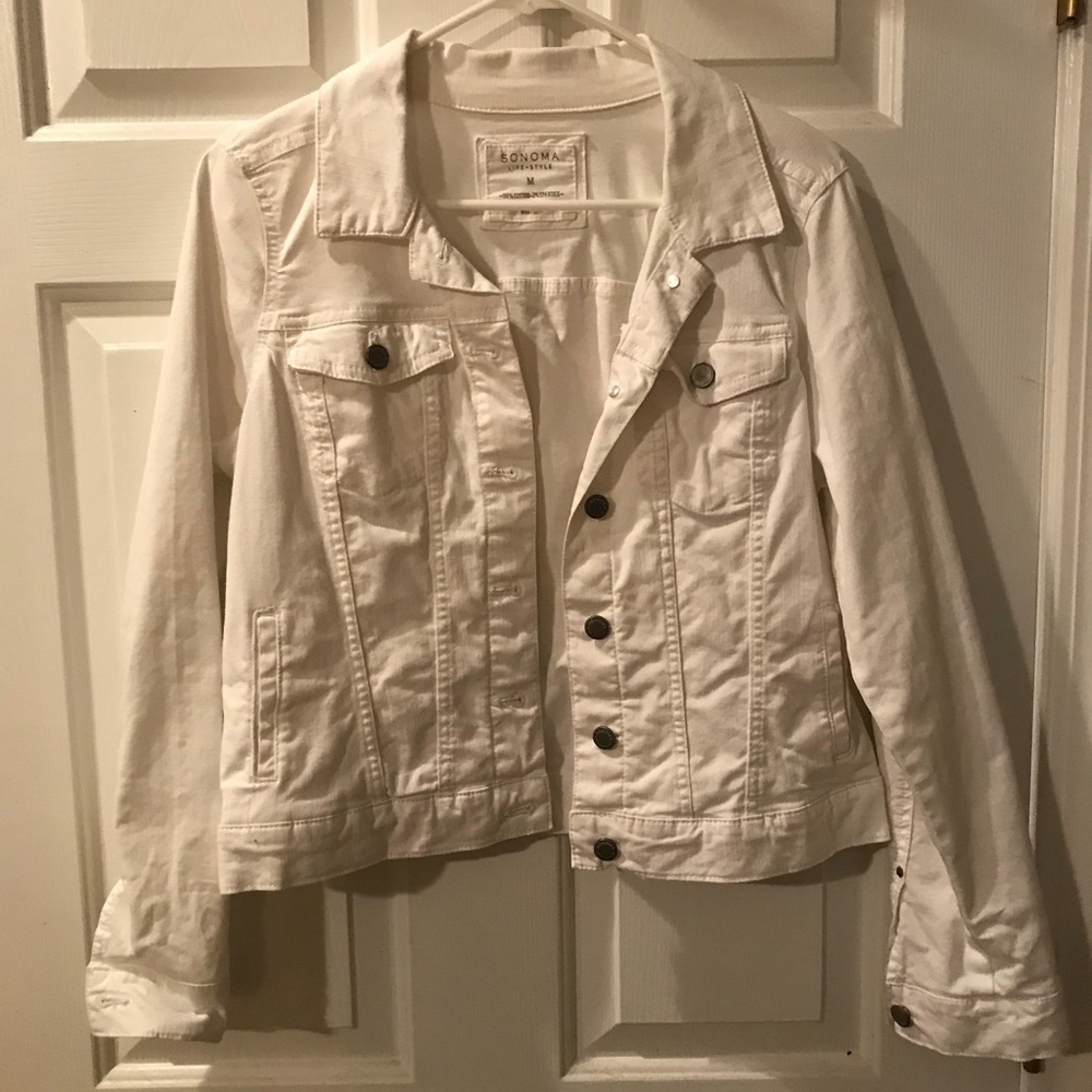 White jean jacket