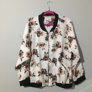 Floral bomber jacket