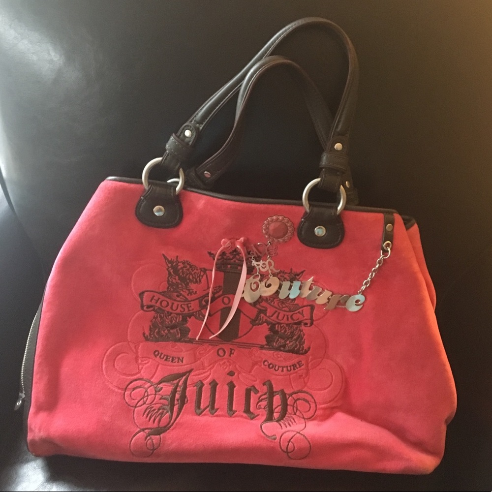 Limited Edition Juicy Couture Hot Pink Velour Bag