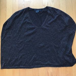 French Connection Metallic Knit Top