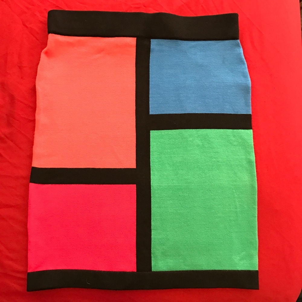 Forever 21 Geometric Color block Mini Skirt