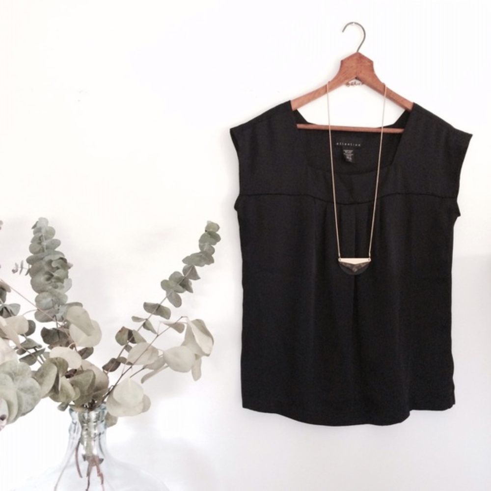 Black Silk Top