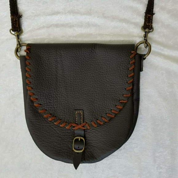 Hand made leather crossbody purse - Picture 5 of 7