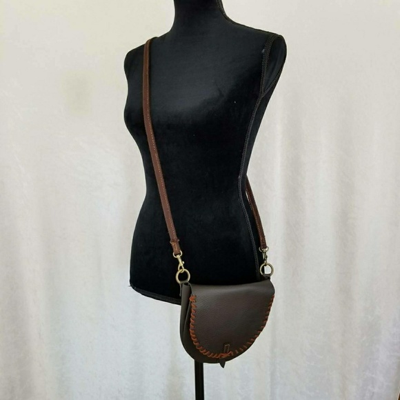 Hand made leather crossbody purse - Picture 2 of 7
