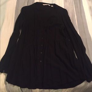 Black button-down blouse