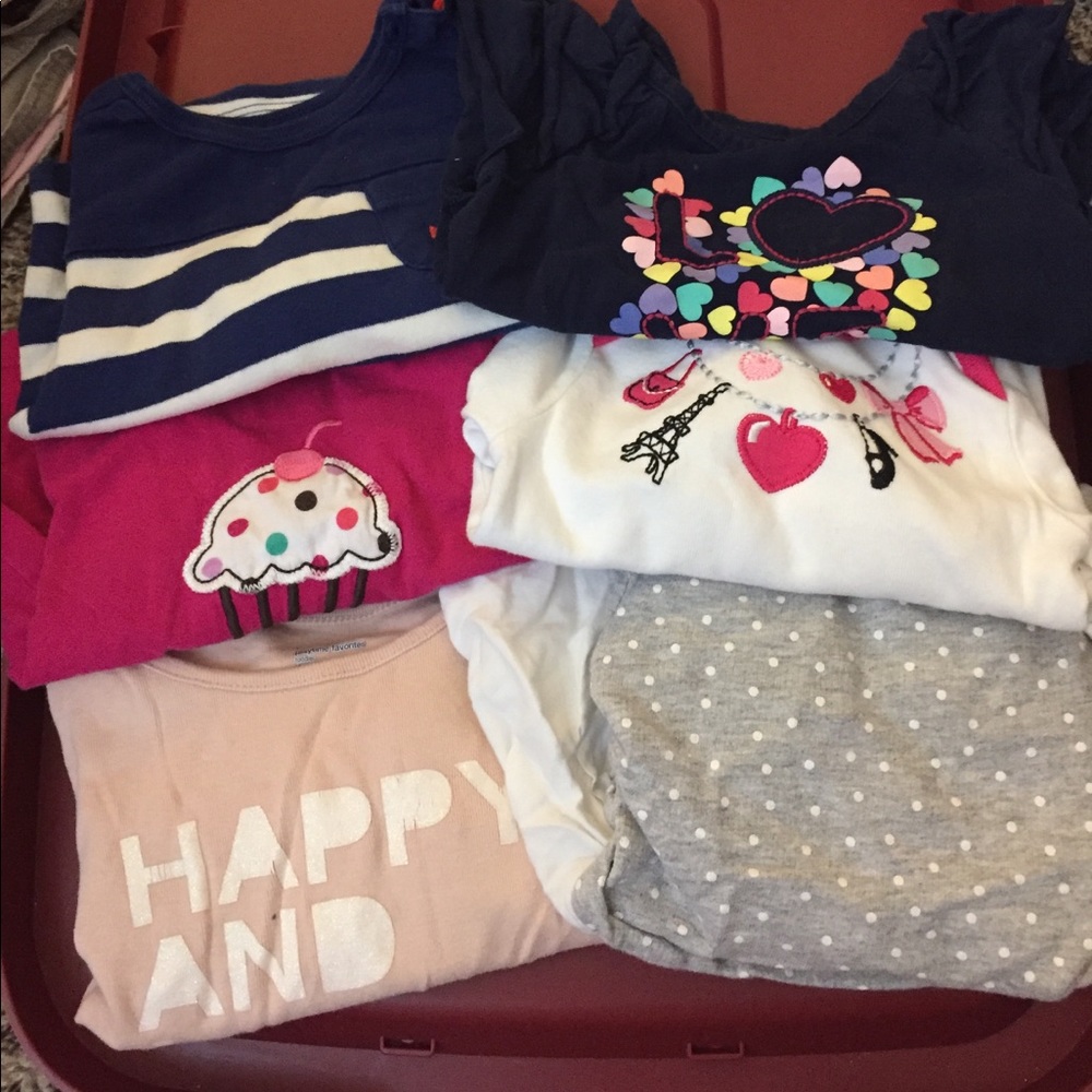 Six 18 month Girl Tops