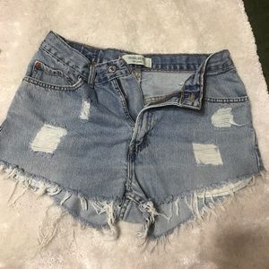 Levi’s high waisted cutoffs, medium