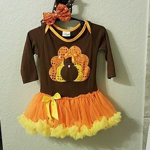 Thanksgiving onesie with tutu skirt