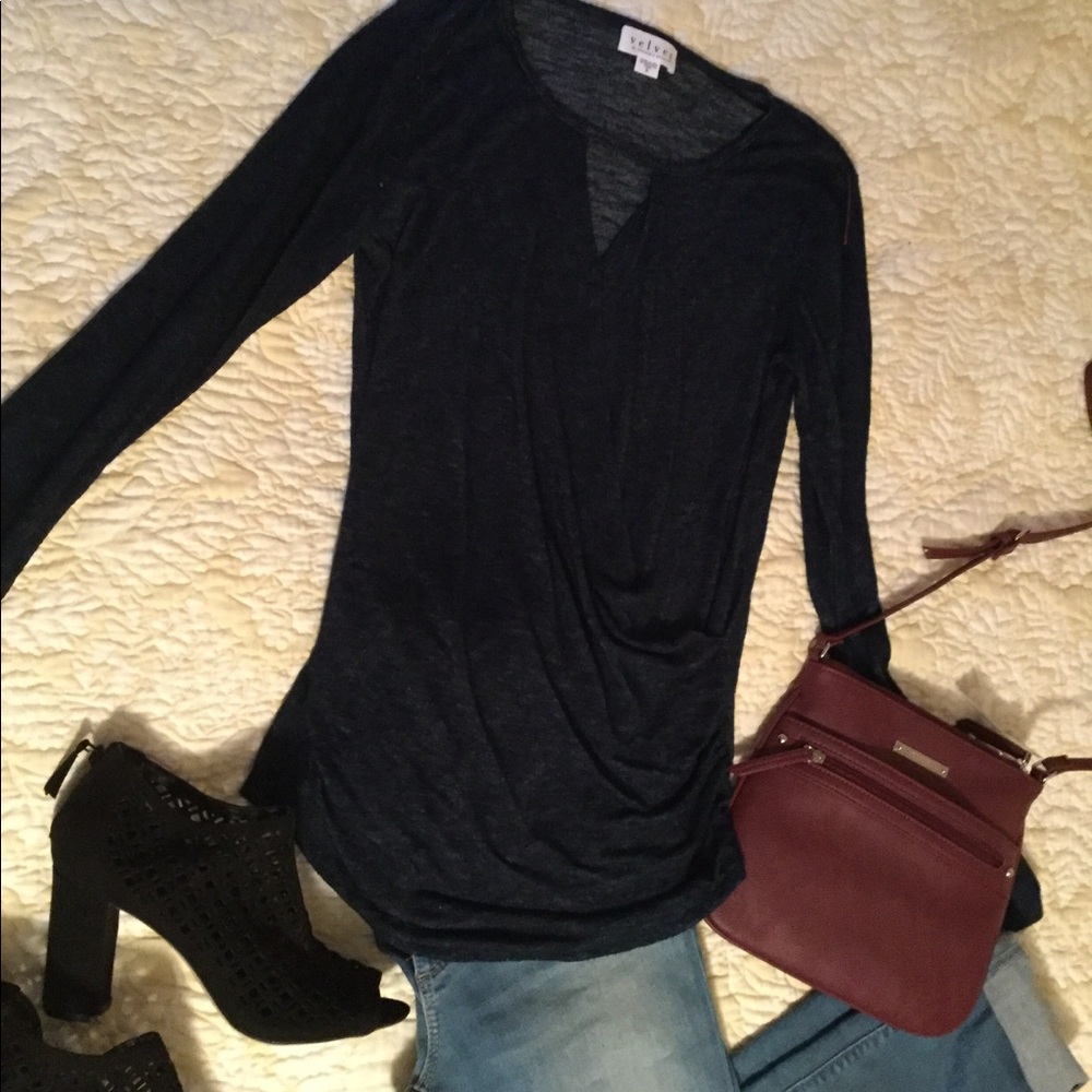 Velvet by Graham & Spenser navy knit S PRICE DROP! - Picture 5 of 7