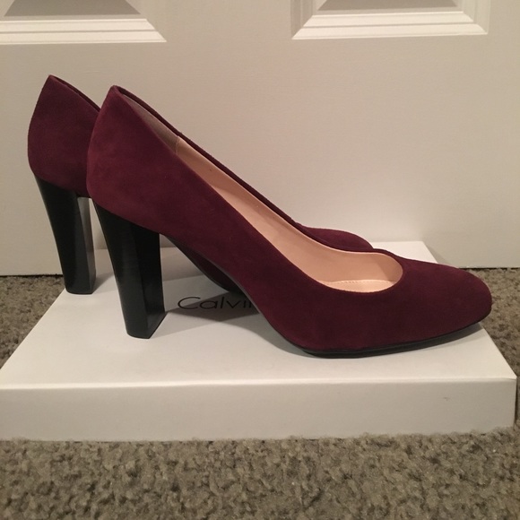 Calvin Klein Shoes - Calvin Klein "Olive" burgundy suede
