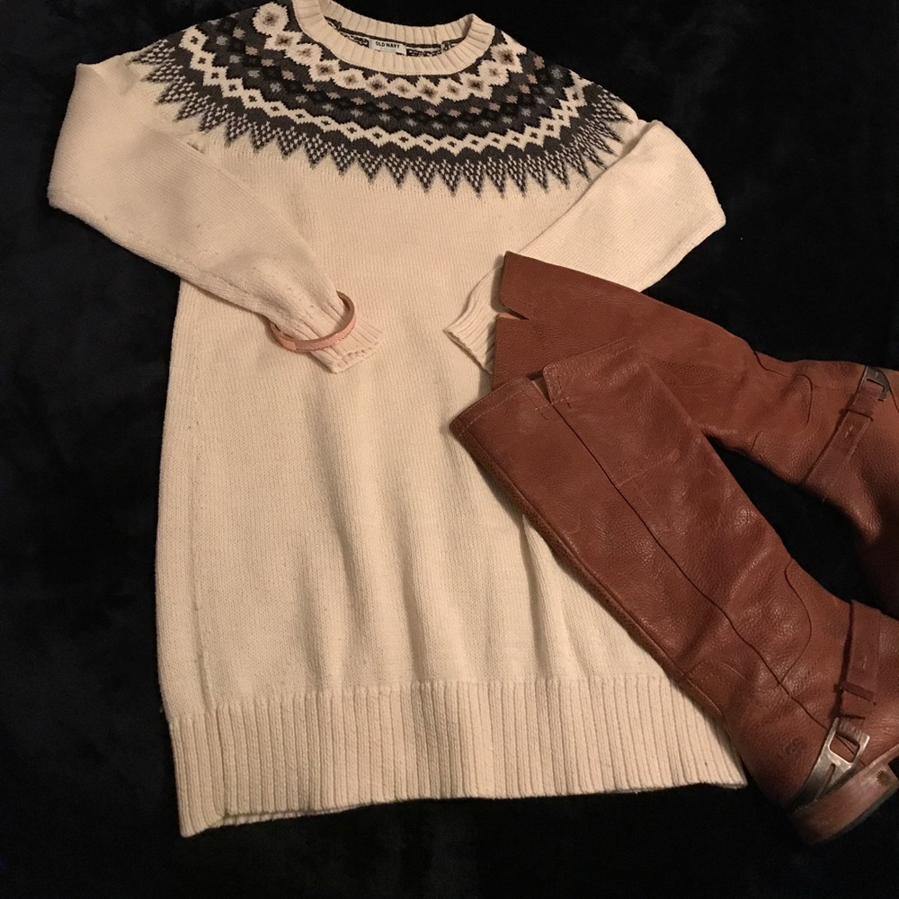 Winter White Sweater Dress