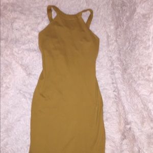 Mustard tight dress