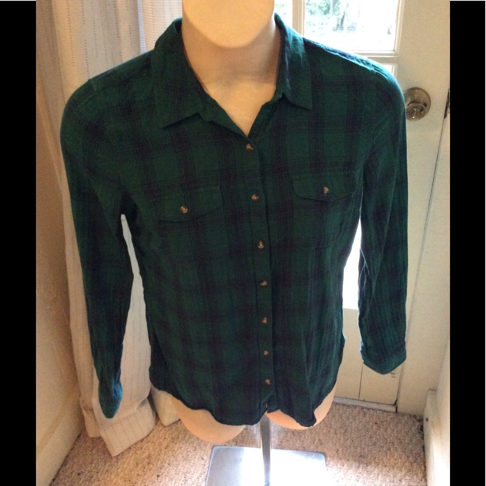 Pair of TWO comfy plaid shirts