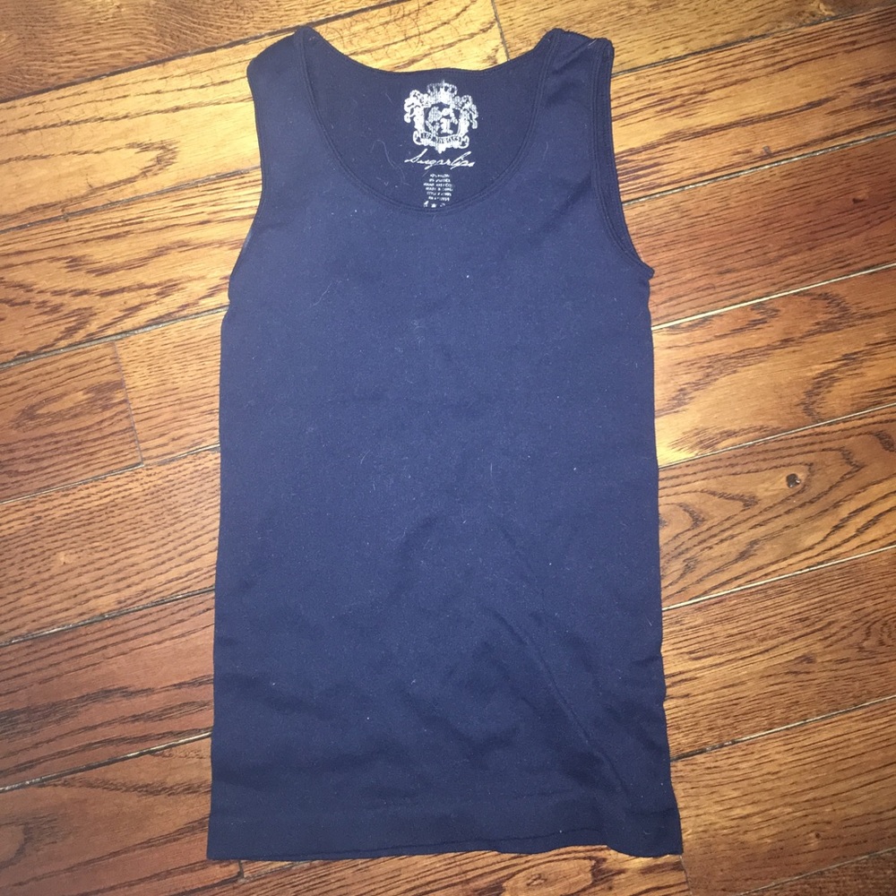 Sugar lips navy tank top