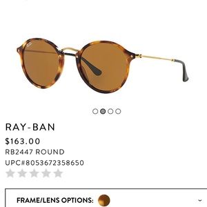 Ray ban round sunnies