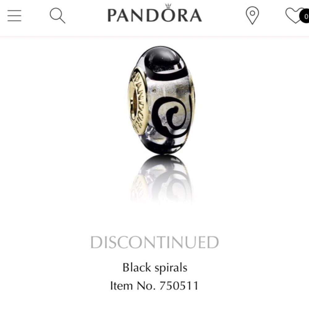 14ky Spiral murano glass bead