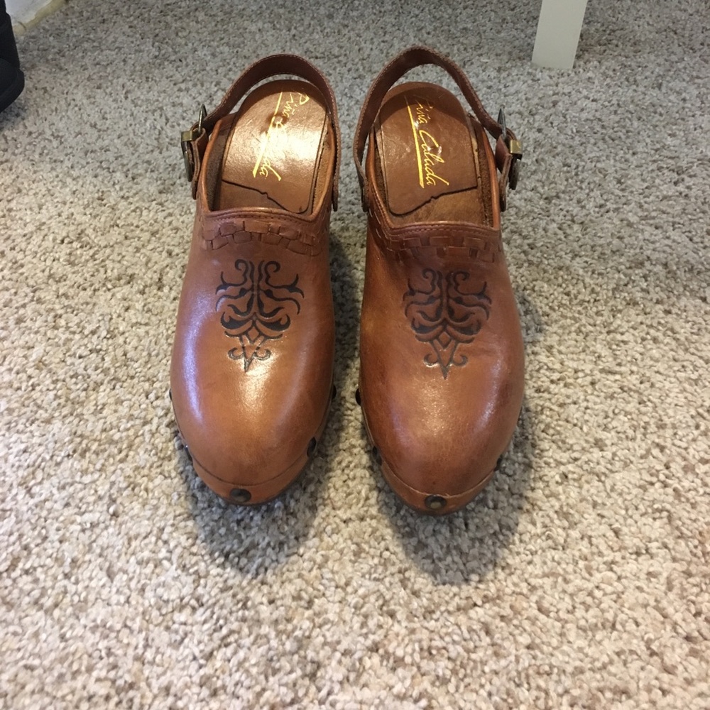 Free People Pina Colada brand leather mules