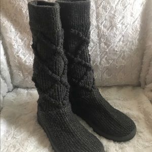 Women’s Grey Crochet Uggs