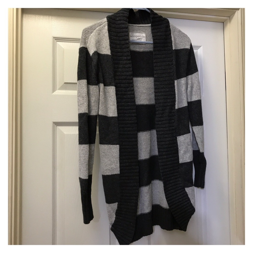 Dark grey and light grey cardigan