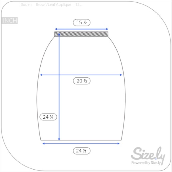Boden Skirt w/ Leaf Appliqués-Size 12L - Picture 8 of 8