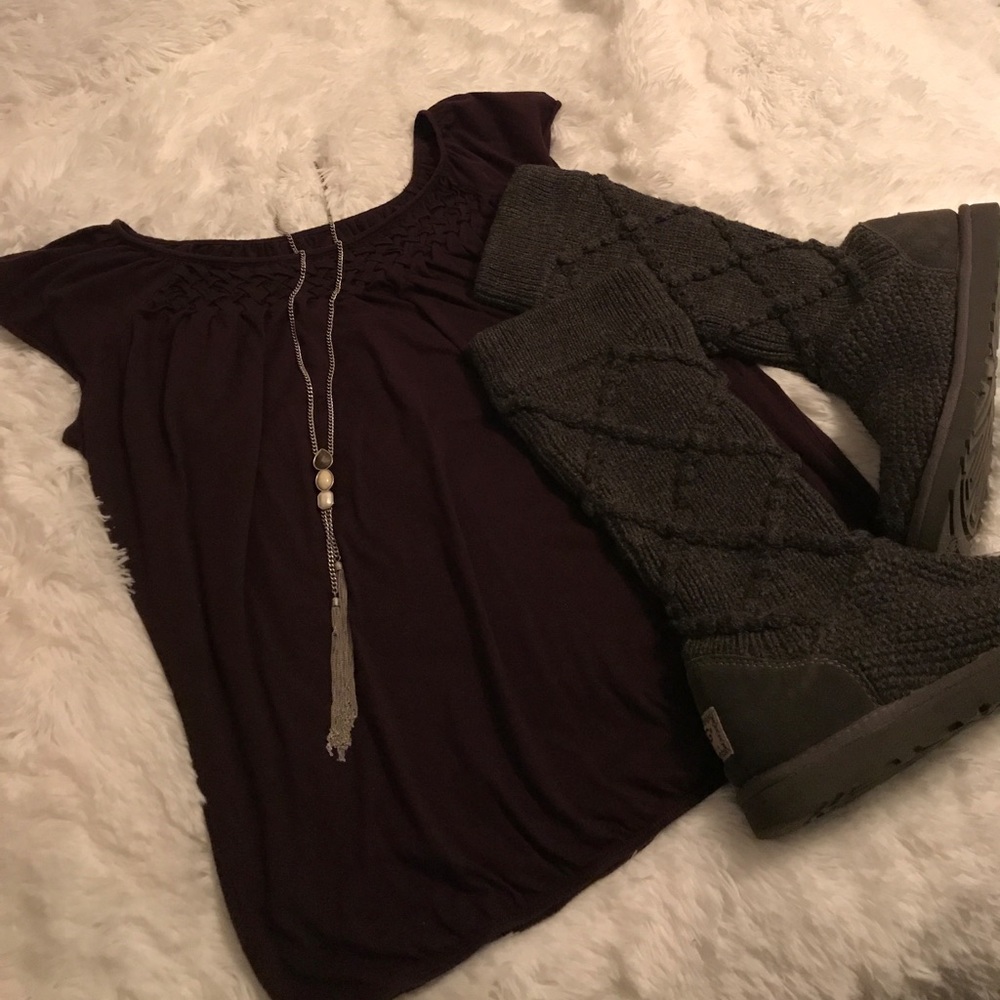 Dark Maroon Short Sleeve T