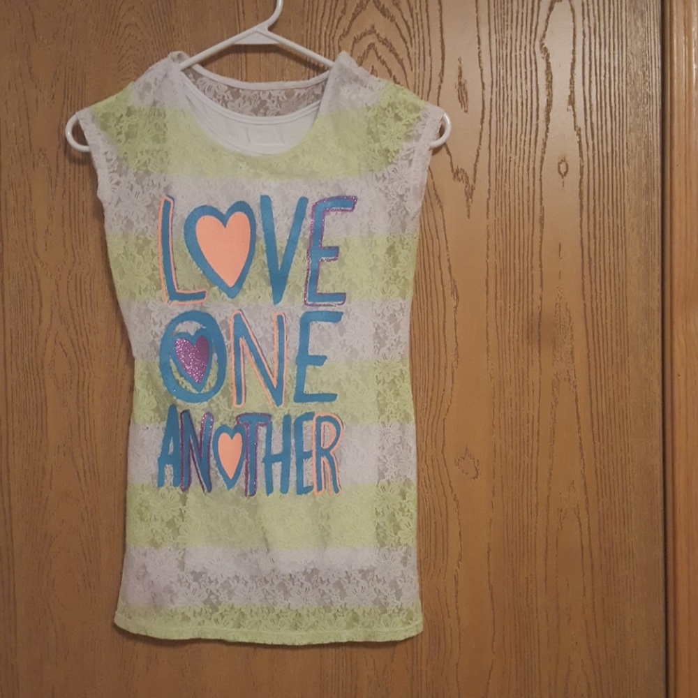 Justice lace tunic with tank under