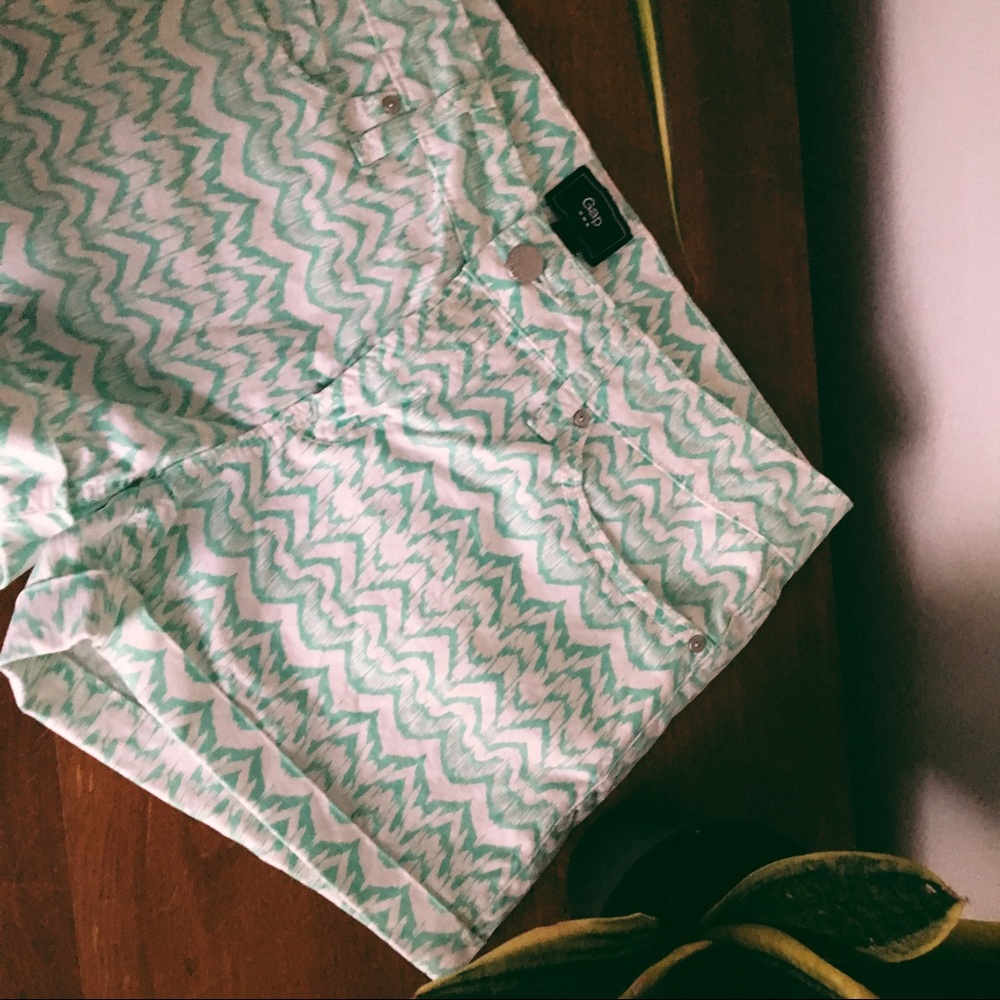 Printed Teal and White GAP Shorts