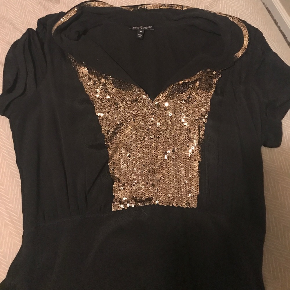Juicy Couture Black Sequin Dress // Small // NWOT