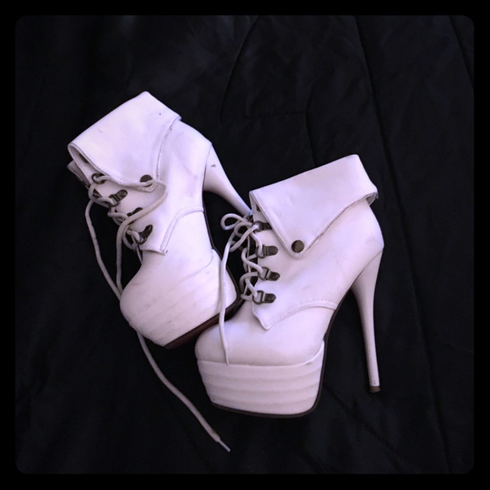 White high heels