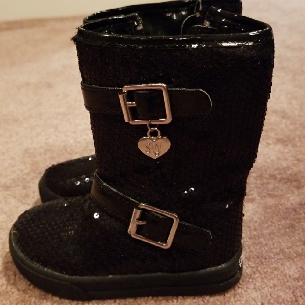 Stuart Weitzman black toddler boots