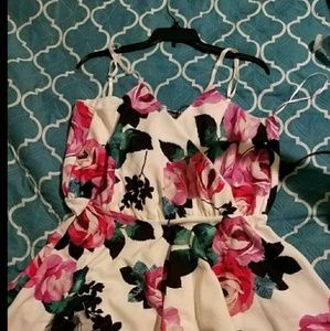 Boohoo flower skater dress