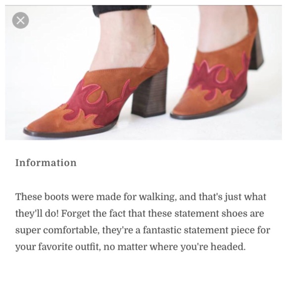 Free People Brown Alamo Western Mule Pump 7.5 - Picture 6 of 8