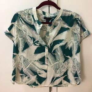 Silk J. Crew Printed Blouse