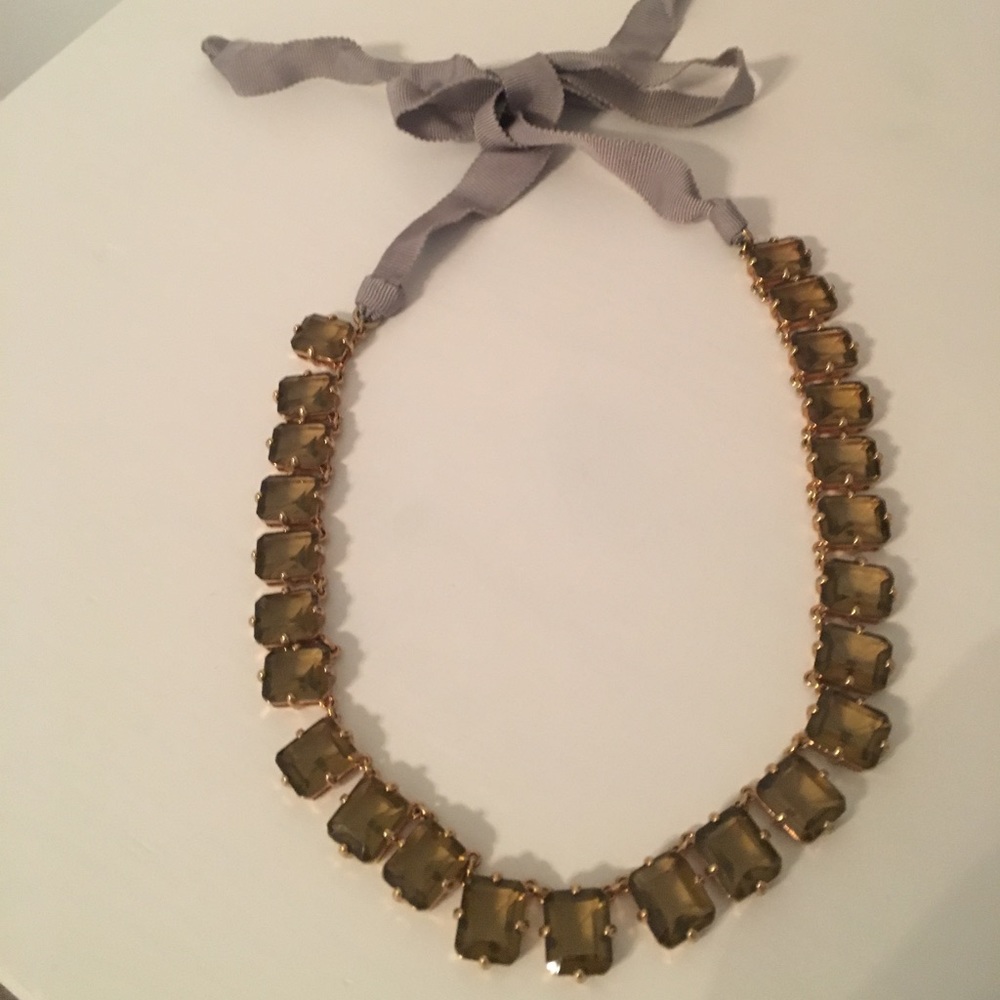J. Crew Gem and Ribbon Necklace