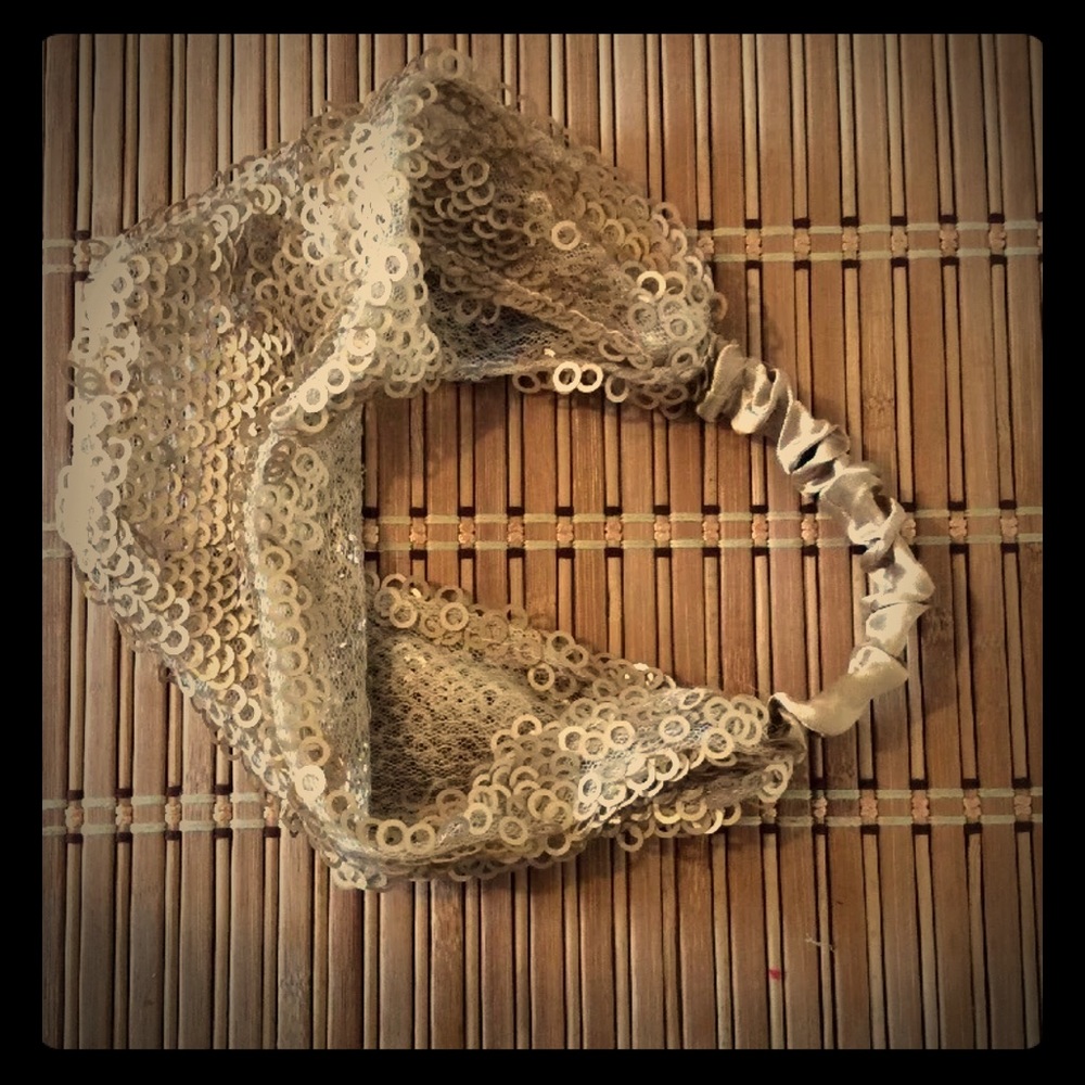 Candie's Glitter Gold Sparkle Sequin Headband