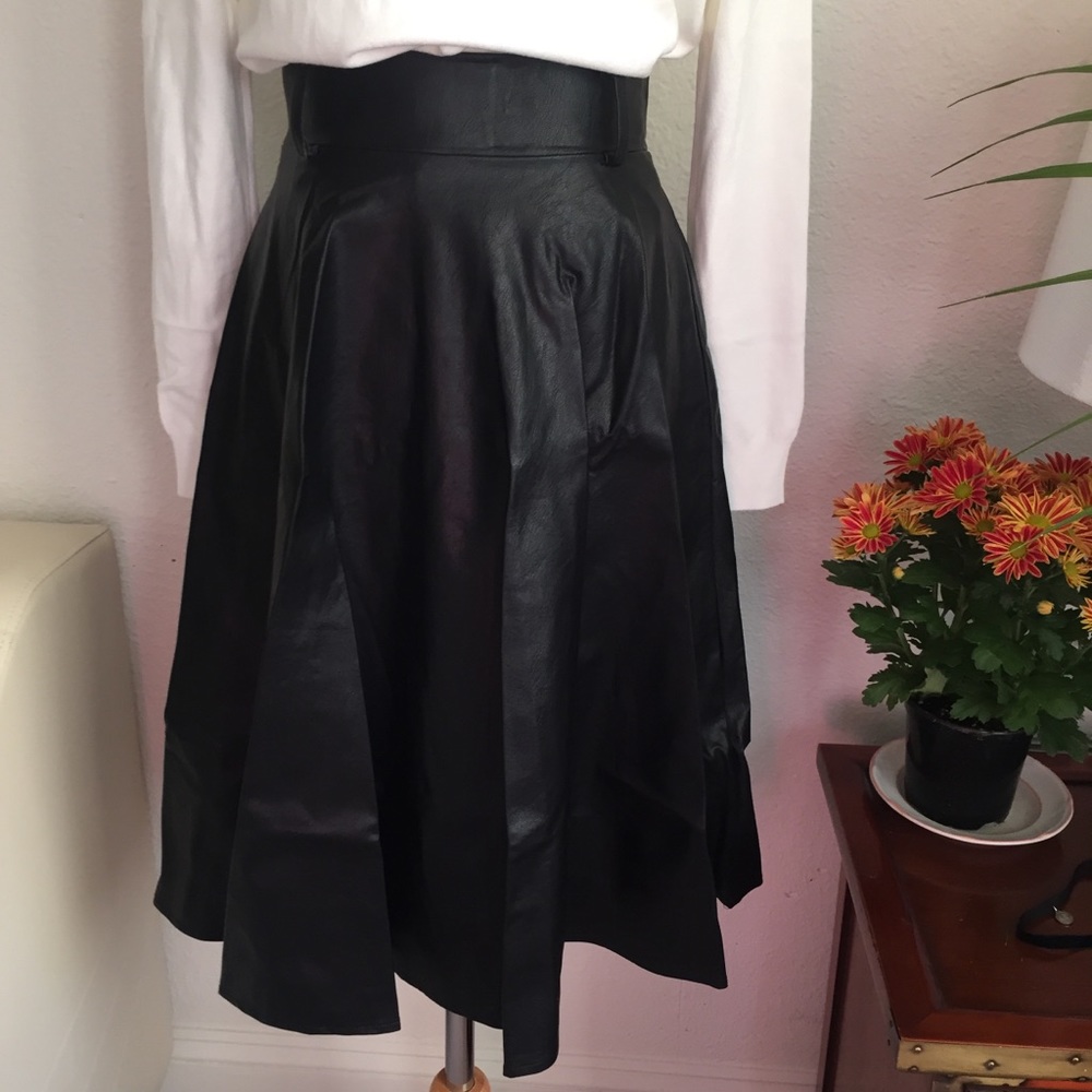 Faux Leather Skirt
