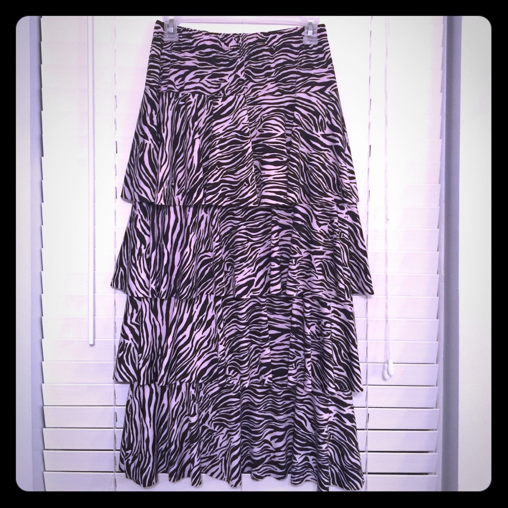 Zebra print ruffle skirt🎀