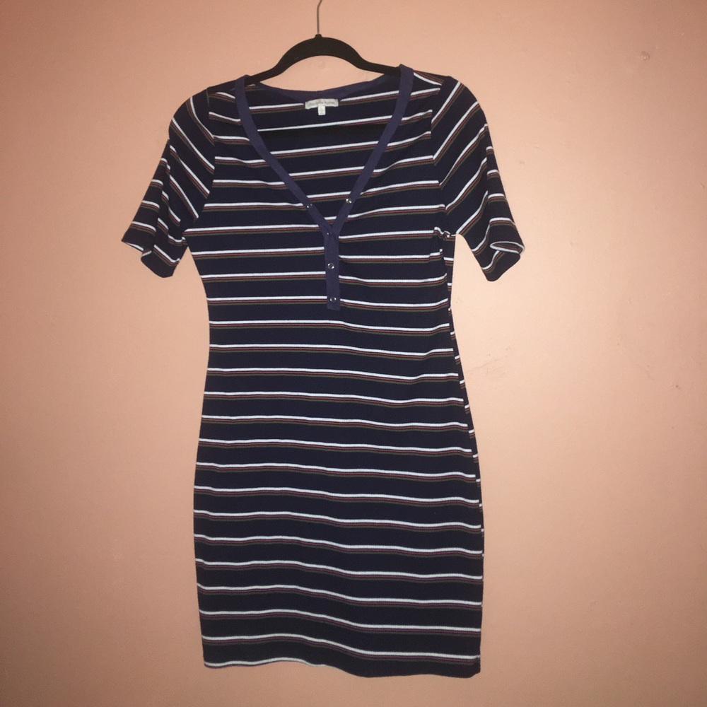 Bodycon dress with stripes