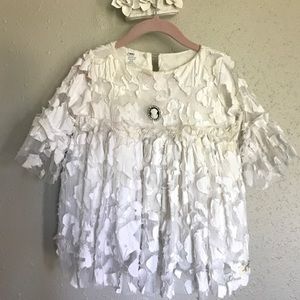 Arabella rose designs Little girl’s white dress