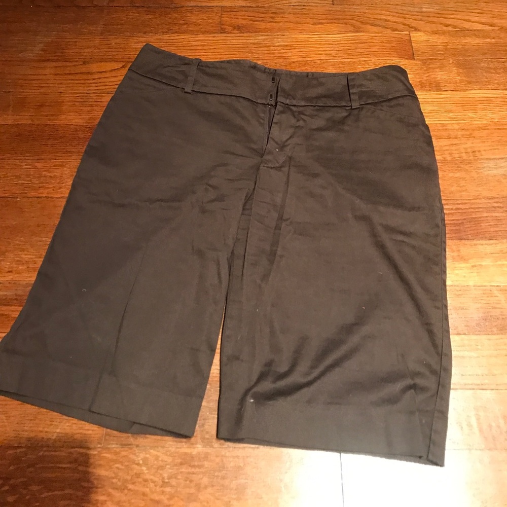 Brown extra long dress shorts