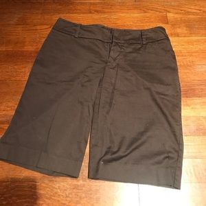 Brown extra long dress shorts