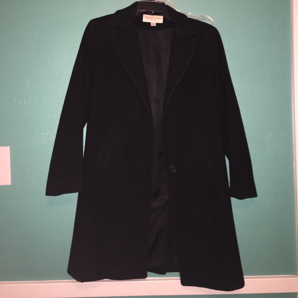 Albert nipon black coat
