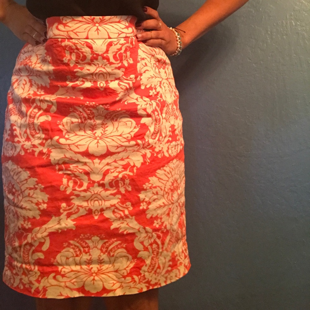J. Crew Floral Pencil Skirt