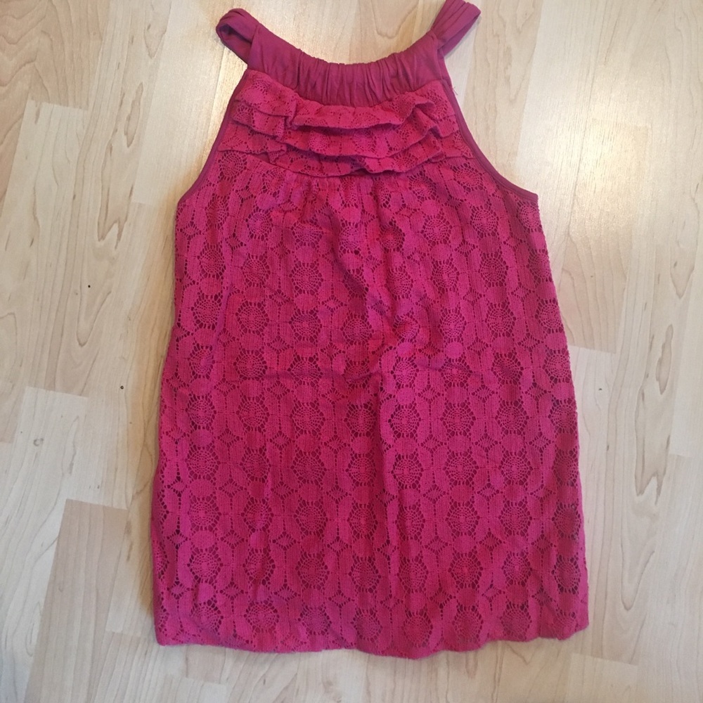 Ella moss pink lace halter