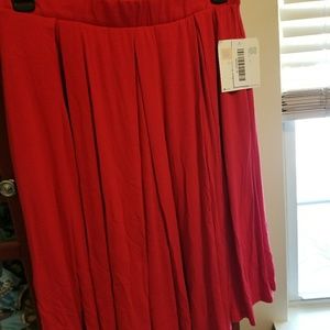 Lularoe Red Madison Skirt Medium