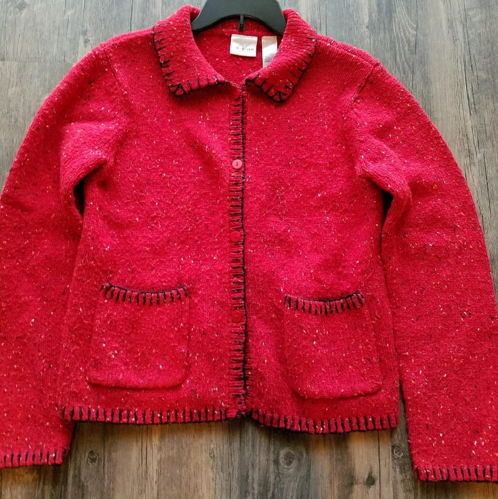 🍭Red Cardigan Sweater by Liz Claiborne